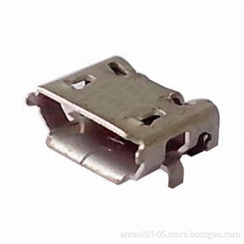 USB Connector, USB2.0 Micro B Type, Receptacle, R/A, SMT (Shell DIP)